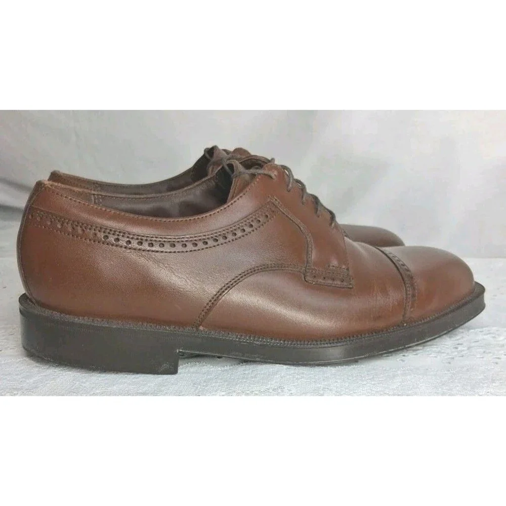 Florsheim Comfortech Men 8.5D Brown Leather Loafer Business Dress Shoes Wedding